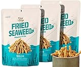 FRIED SEA’s Gebratener Seetang 3er-Pack| Knuspriger und nahrhafter Seetang-Snack | Ideal als kalorienarme Zwischenmahlzeit (3er-Pack, Fried Seaweed)
