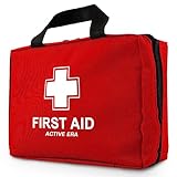 Active Era Erste Hilfe Set, 90-teilige Premium Erste Hilfe Tasche - Verbandskasten inkl. Sofort Kühlpacks, Augenspülung, Verbandsmaterial, Rettungsdecke für Zuhause, Büro - First Aid Kit ISO 13485