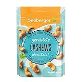 Seeberger Cashewkerne geröstet 5er Pack: Knackige Cashew Nüsse schonend veredelt - proteinreicher Powersnack ohne Salz, vegan (5 x 150 g)