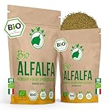 Bio Alfalfa Sprossen Samen 180g | Keimfähige Alfalfasamen zur Sprossenzucht | Microgreens fürs Sprossenglas | geprüft & abgefüllt in Deutschland