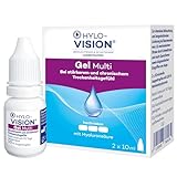 Hylo-Vision Gel Multi Augentropfen – Intensive Befeuchtung & langanhaltende Linderung bei gereizten oder irritierten Augen & starkem Trockenheitsgefühl, hochviskos, geeignet bei Kontaktlinsen, 2x10 ml