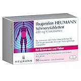 Ibuprofen HEUMANN Schmerztabletten 400 mg Filmtabletten, bei leichten, bis mäßig starken Schmerzen, fiebersenkende & entzündungshemmende Tabletten, 50 St