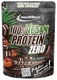 IronMaxx 100% Vegan Protein Zero - Dark Chocolate 500g | zuckerfreies und proteinreiches Eiweißpulver aus 4 Komponenten | veganes Proteinpulver ohne Aspartam