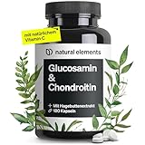 Glucosamin & Chondroitin – 180 Kapseln mit Vitamin C – trägt zu einer normalen Kollagenbildung bei – hochdosiert, ohne unnötige Zusätze – in Deutschland produziert & laborgeprüft