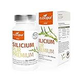 eubiopur | Silizium Pur Premium, Bio Silicium Kapseln hochdosiert aus Bambus-Extrakt, Veganes & organisches Silicium