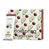 foodspring Energy Bar, Sauerkirsche-Apfel, 12er-Paket, 12x35g, Koffein zum Kauen, Snack dich wach, 100% Bio-Qualität