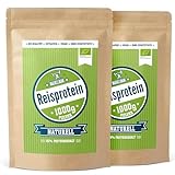 Reisprotein vegan von Maskelmän - 2 KG - 88% Eiweiss - Extrafeines Bio Reisprotein aus der Reiskleie - Ideale vegane Eiweissquelle