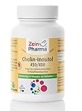 ZeinPharma Cholin-Inositol Kapseln 450/450 mg (60 Stück) - hochdosiert, qualitativ, Nahrungsergänzungsmittel vegan, GMO-frei, ideales Verhältnis, laborgeprüft