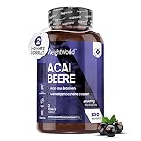 Acai Kapseln - 2600mg Acai Beeren Pulver - 120 vegane Kapseln - Acai Berry ohne Zusätze - Superfood reich an Antioxidantien - Von WeightWorld