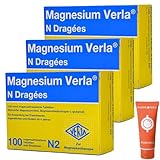 Magnesium Verla N Dragees organische Magnesium-Verbindungen I individuelle Dosierung I Glutenfrei und ohne Lactose I im Sparset mit Pharma Perle Duschgel (3 x 100 St.)