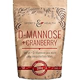 D-Mannose Pulver mit Cranberry - 200g Mannose + Cranberry Pulver - 2g pro Tagesdosierung - Vegan - In Deutschland Geprüft - Cranberries & D Mannose