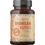 Bromelain Kapseln -3600 F.I.P – 550 mg pro Kapsel - 120 Kapseln – Enzyme aus Ananas - Bromelain hochdosiert - Vegan – Premium Qualität - Deutsche Produktion
